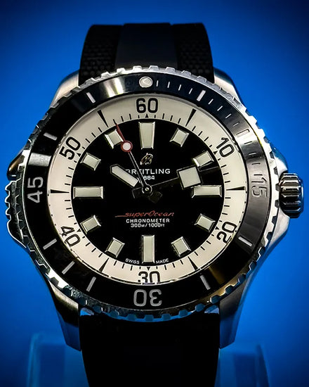 2024 Breitling Superocean 46MM Black Dial Rubber Strap (A17378)