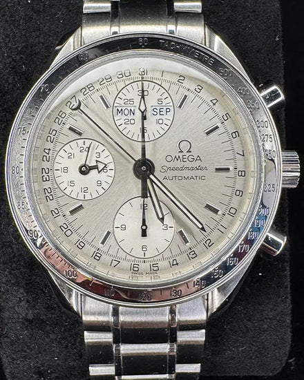 No Reserve - Omega Speedmaster Day-Date 39MM Silver Dial Steel Bracelet (3523.30.00)