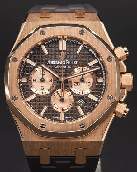 2017 Audemars Piguet Royal Oak Chronograph 41MM Chocolate Dial Rubber Strap (26331OR.OO.D821CR.01)