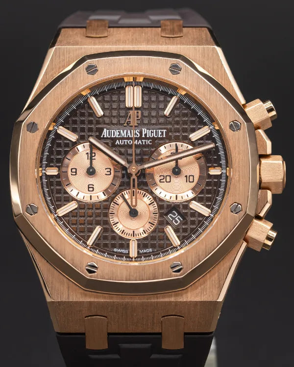 2017 Audemars Piguet Royal Oak Chronograph 41MM Chocolate Dial Rubber Strap (26331OR.OO.D821CR.01)