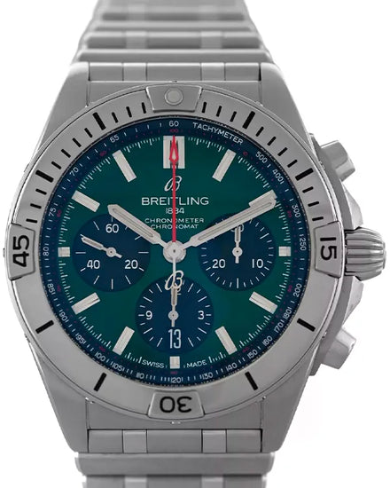 Breitling Chronomat 42MM Green Dial Steel Bracelet (AB0134)