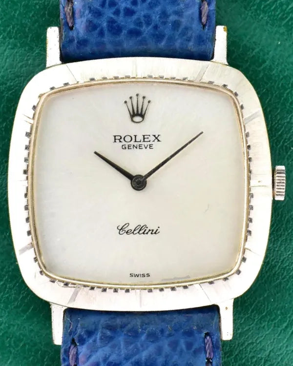Rolex Cellini 30MM Silver Dial Aftermarket Leather Strap (4084)