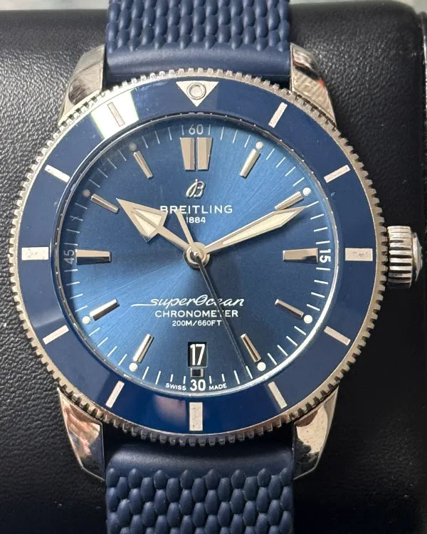 2019 Breitling Superocean Heritage II 44MM Blue Dial Rubber Strap (AB2030161C1A1)