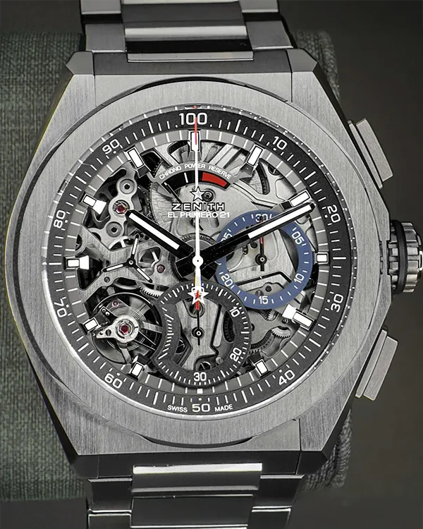 2018 Zenith Defy El Primero 44MM Skeleton Dial Steel Bracelet (95.9000.9004/78.M9000)