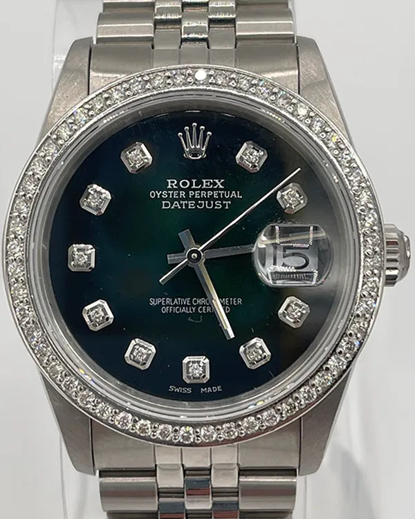 Rolex Datejust 36MM Aftermarket Black Dial Jubilee Bracelet (116234)