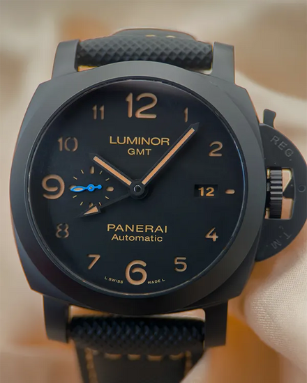 2018 Panerai Luminor  1950 3 Days 44MM Black Dial Leather Strap (PAM01441)