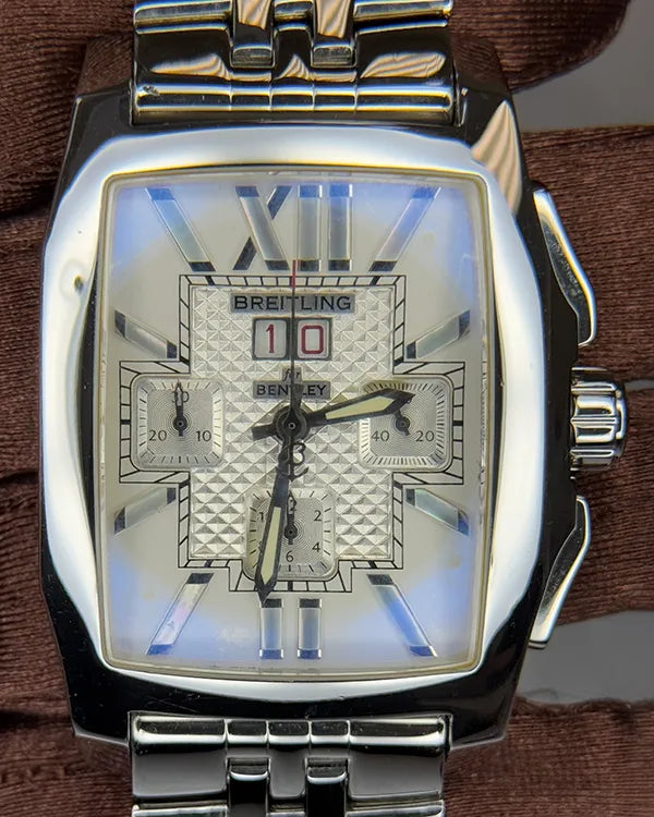 Breitling Bentley Flying B 40MM Silver Dial Steel Bracelet (A44365)
