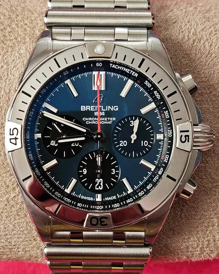 2024 Breitling Chronomat B01 42MM Blue Dial Steel Bracelet (AB0134101C1A1)