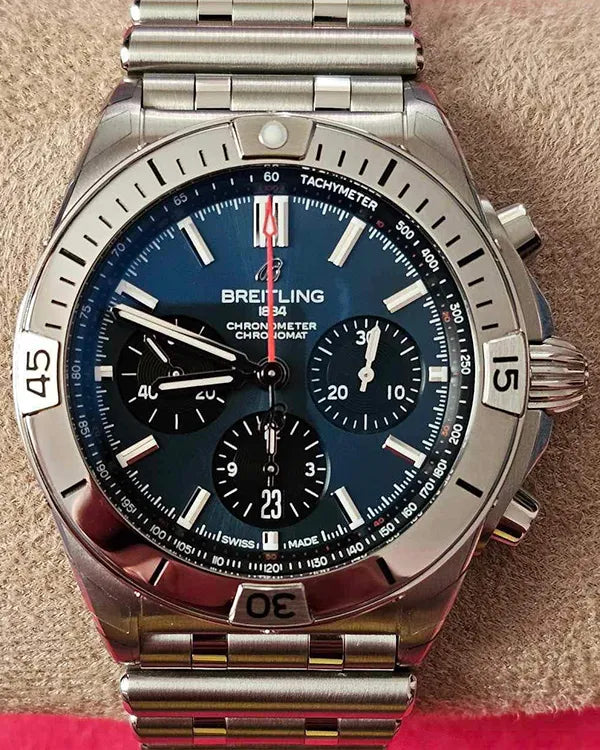 2024 Breitling Chronomat B01 42MM Blue Dial Steel Bracelet (AB0134101C1A1)