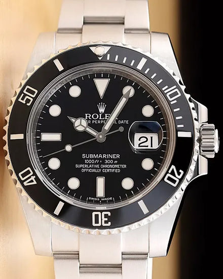 2015 Rolex Submariner Date 40MM Black Dial Oyster Bracelet (116610LN)