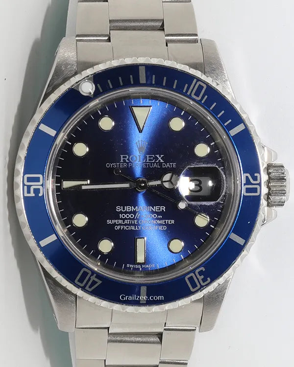 Rolex Submariner Date "Smurf" 40MM Aftermarket Blue Dial Oyster Bracelet (116610)