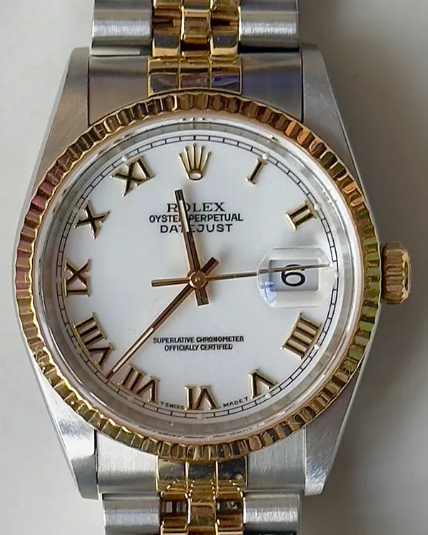 Rolex Datejust 36MM White Dial Two-tone Jubilee Bracelet (116233)