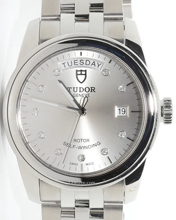 Tudor Glamour Day-Date 39MM Silver Dial Steel Bracelet (56000)
