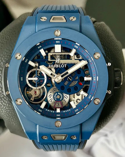 2019 Hublot Big Bang Meca-10 45MM Skeleton Dial Rubber Strap (414.EX.5123.RX)