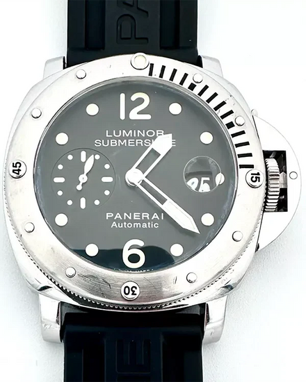 Panerai Submersible 44MM Black Dial Rubber Strap (PAM00024)