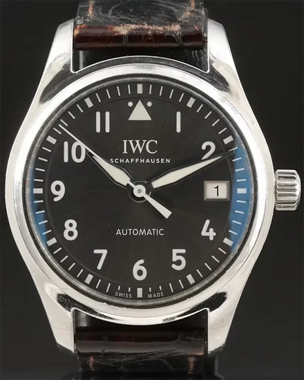 IWC Schaffhausen Pilot 36MM Grey Dial Leather Strap (IW324001)