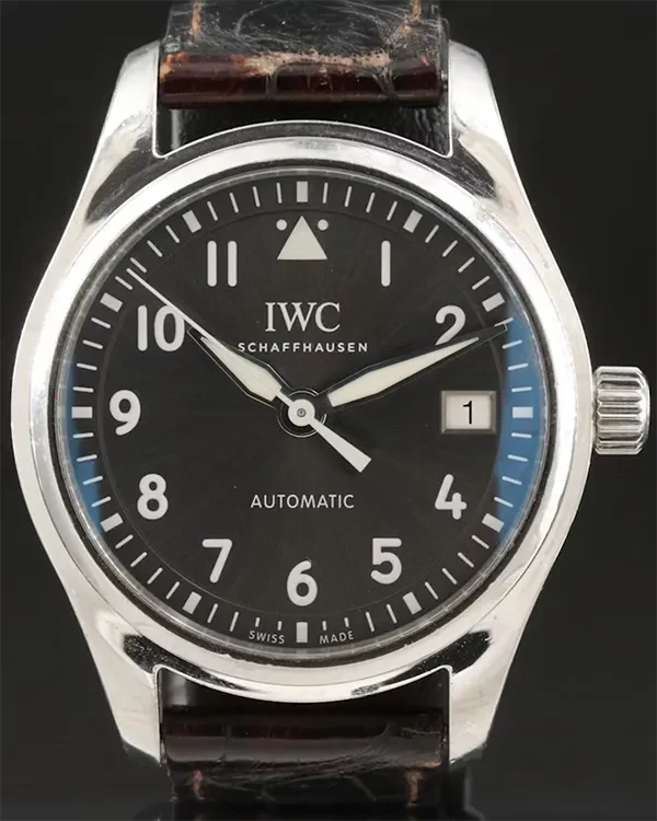 IWC Schaffhausen Pilot 36MM Grey Dial Leather Strap (IW324001)