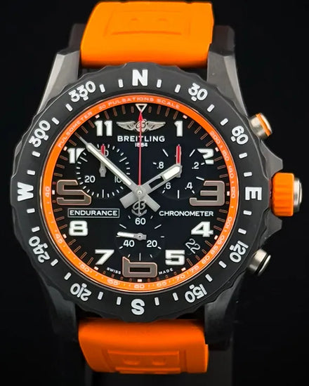 2022 Breitling Endurance Pro 44MM Quartz Black Dial Rubber Strap (X82310A51B1S1)