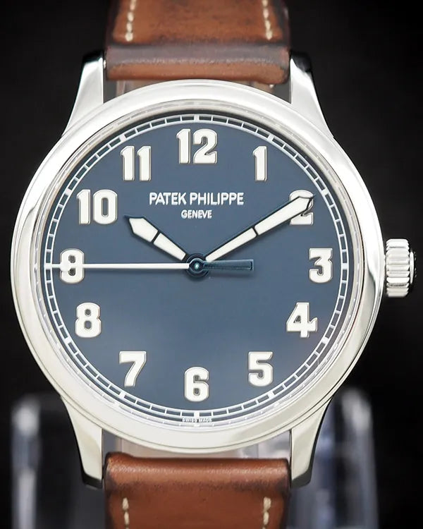 2017 Patek Philippe Calatrava 42MM Blue Dial Leather Strap (5522A)