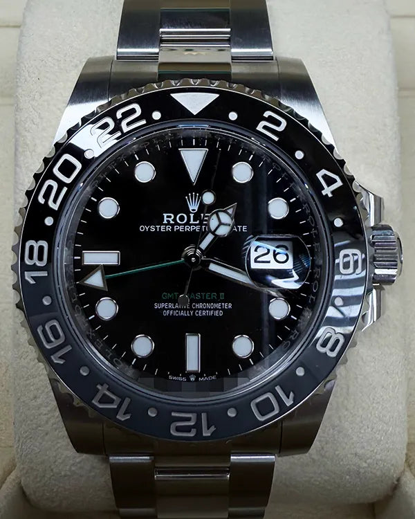 No Reserve - 2024 Rolex GMT-Master II "Bruce Wayne" 40MM Black Dial Oyster Bracelet (126710GRNR)