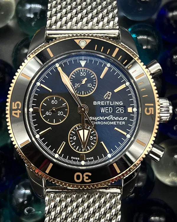 2024 Breitling Superocean Heritage II 44MM Black Dial Steel Bracelet (U13313121B1S1)