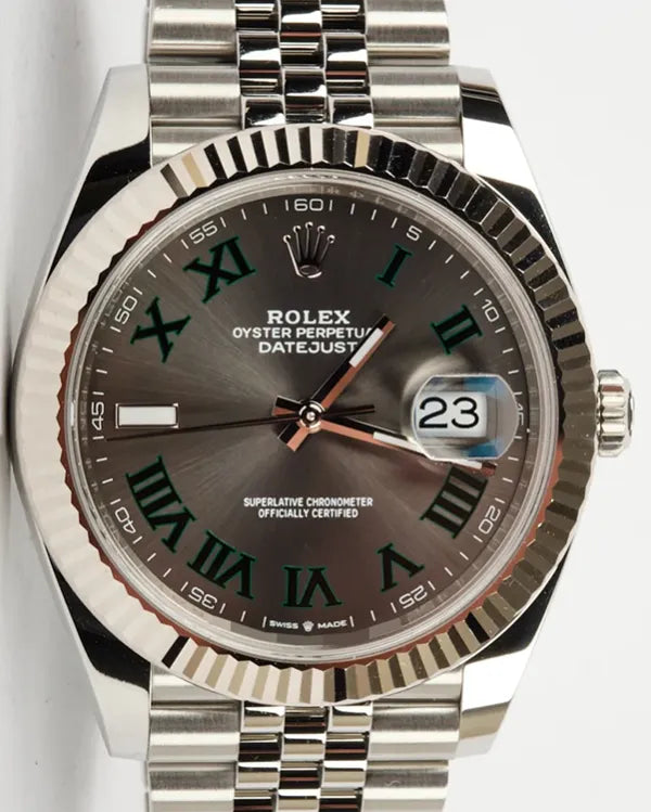 2022 Rolex Datejust "Wimbledon" 41MM Slate Dial Jubilee Bracelet (126334)