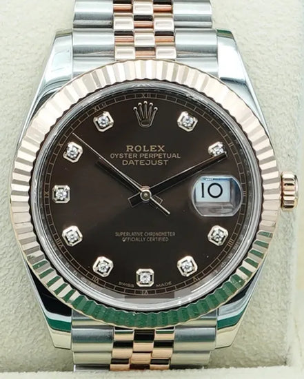2017 Rolex Datejust 41MM Brown Dial Two-Tone Jubilee Bracelet (126331)