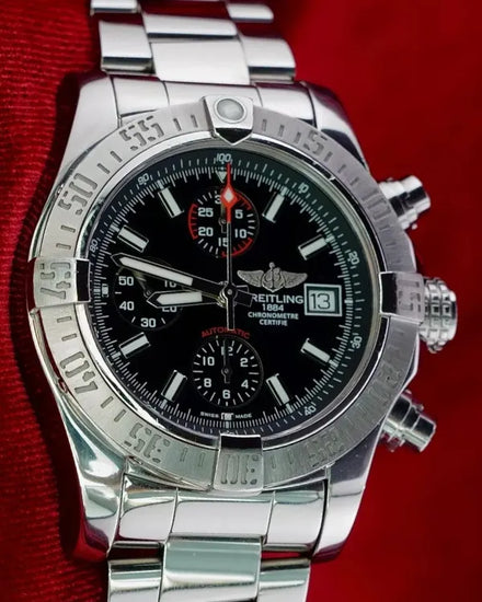 2014 Breitling Avenger II 43MM Black Dial Steel Bracelet (A133811)