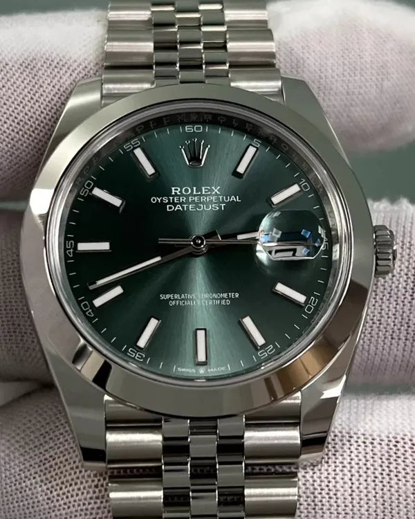 2025 Rolex Datejust 41MM Mint Green Dial Jubilee Bracelet (126300)