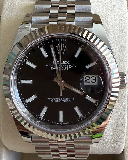 No Reserve - 2025 Rolex Datejust 41MM Black Dial Jubilee Bracelet (126334)