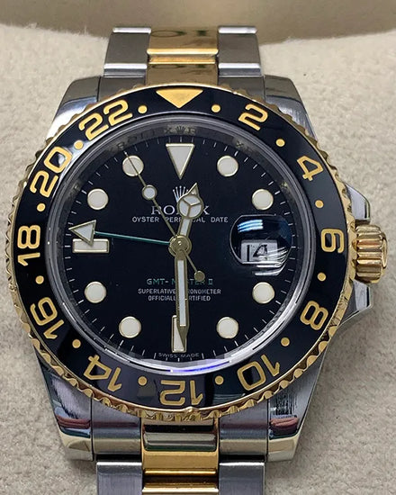 Rolex GMT-Master II 40MM Black Dial Two-Tone Oyster Bracelet (116713LN)