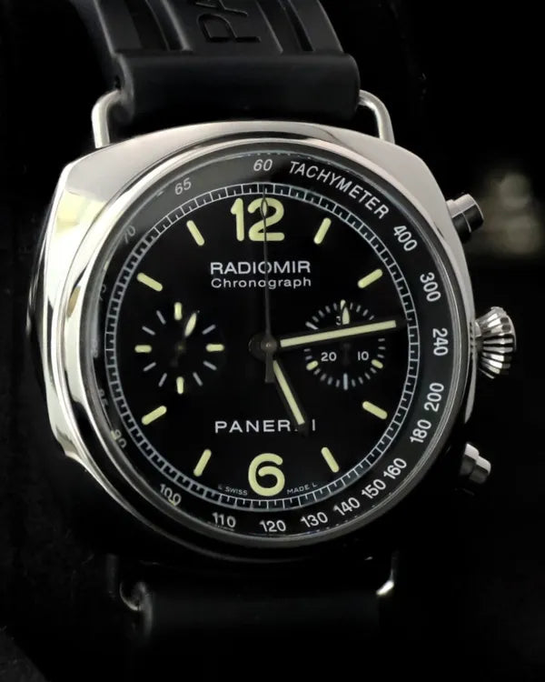 No Reserve - Panerai Radiomir 45MM Black Dial Rubber Strap (PAM00288)