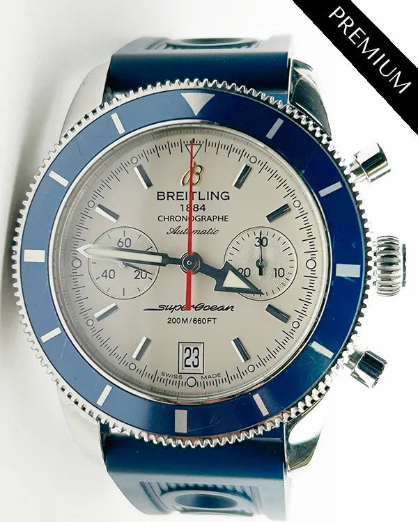 2014 Breitling Superocean Heritage II 44MM White Dial Rubber Strap (A23370)