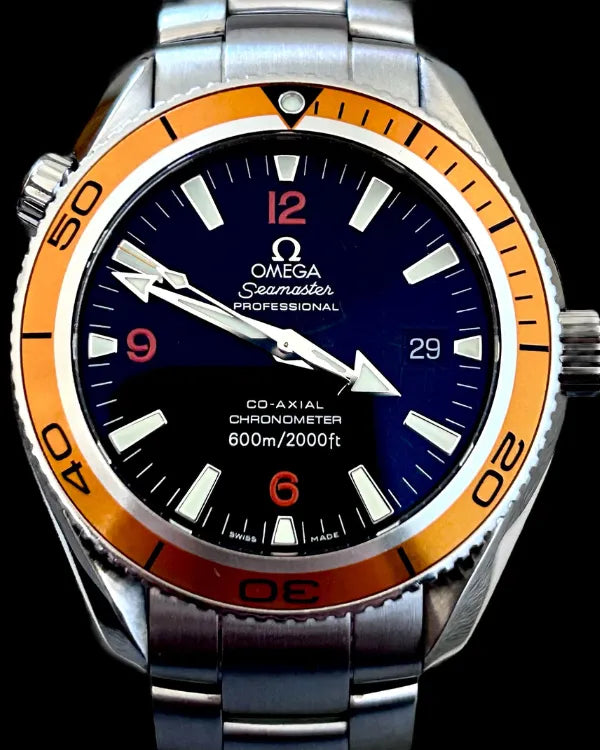 No Reserve - Omega Seamaster Planet Ocean 42MM Black Dial Steel Bracelet (2209.50.00)