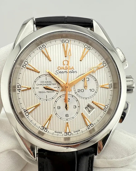 Omega Seamaster Aqua Terra 44MM Silver Dial Leather Strap (231.13.44.50.02.001)