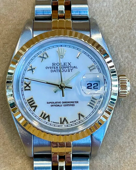 1997 Rolex Lady-Datejust 26MM White Dial Two-Tone Jubilee Bracelet (69173)