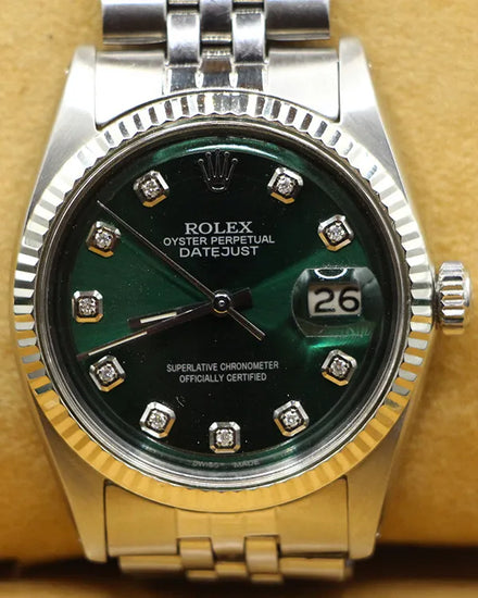 Rolex Datejust 36MM Aftermarket Green Dial Jubilee Bracelet (1601)