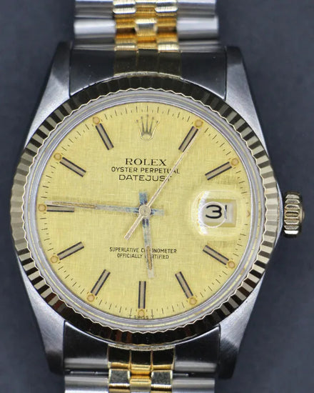 Rolex Datejust 36MM Champagne Dial Two-Tone Jubilee Bracelet (16013)