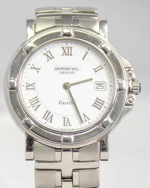Raymond Weil Parsifal 35MM Quartz White Dial Steel Bracelet (9531)
