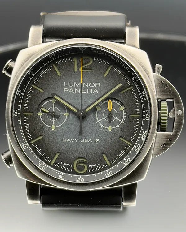 2023 Panerai Luminor Chrono Navy SEALs 44MM Black Dial Rubber Strap (PAM01409)