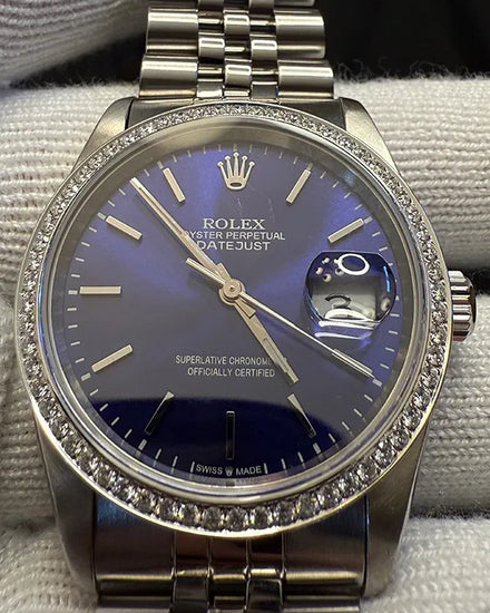 Rolex Datejust Turn-O-Graph 36MM Blue Dial Jubilee Bracelet (16264)