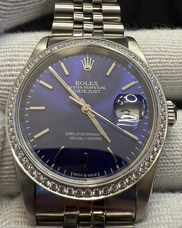 Rolex Datejust Turn-O-Graph 36MM Blue Dial Jubilee Bracelet (16264)