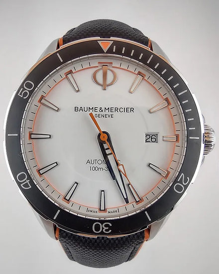 Baume & Mercier Clifton Club 42MM White Dial Textile Strap (MOA10337)