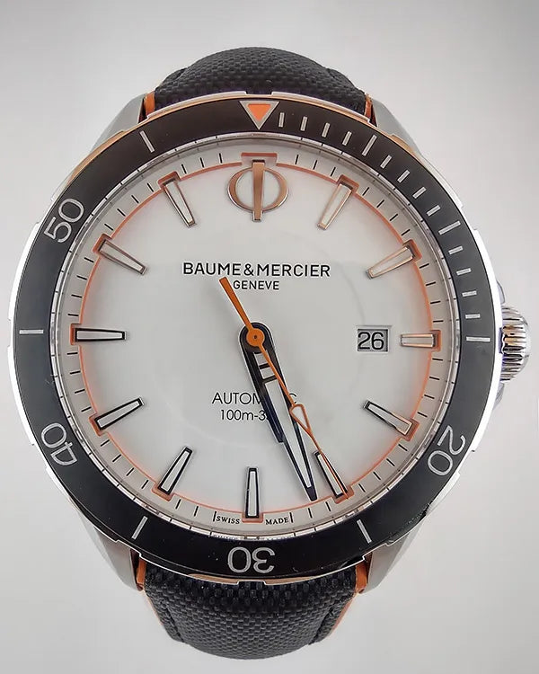 Baume & Mercier Clifton Club 42MM White Dial Textile Strap (MOA10337)