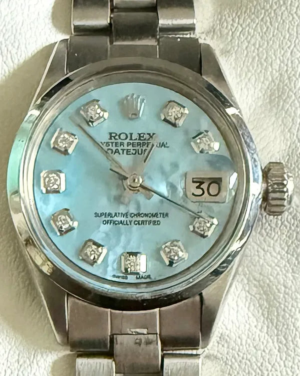 Rolex Lady-Datejust 25MM Aftermarket Mother-of-Pearl Dial Oyster Bracelet (6517)