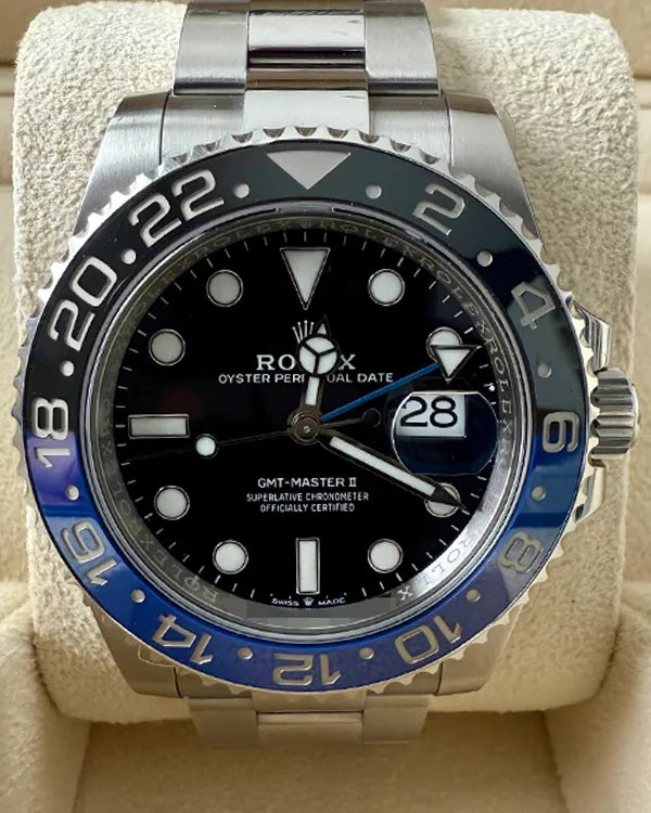 2024 Rolex GMT-Master II "Batman" 40MM Black Dial Oyster Bracelet (126710BLNR)