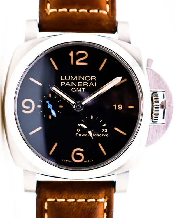 2018 Panerai Luminor Marina 1950 3 Days 44MM Black Dial Leather Strap (PAM01321)