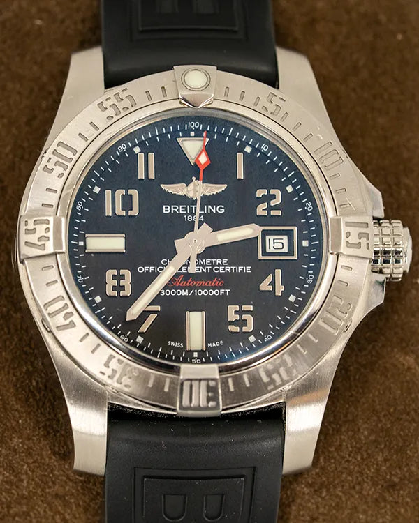 2018 Breitling Avenger II Seawolf 45MM Black Dial Rubber Strap (A1733110/BC31)
