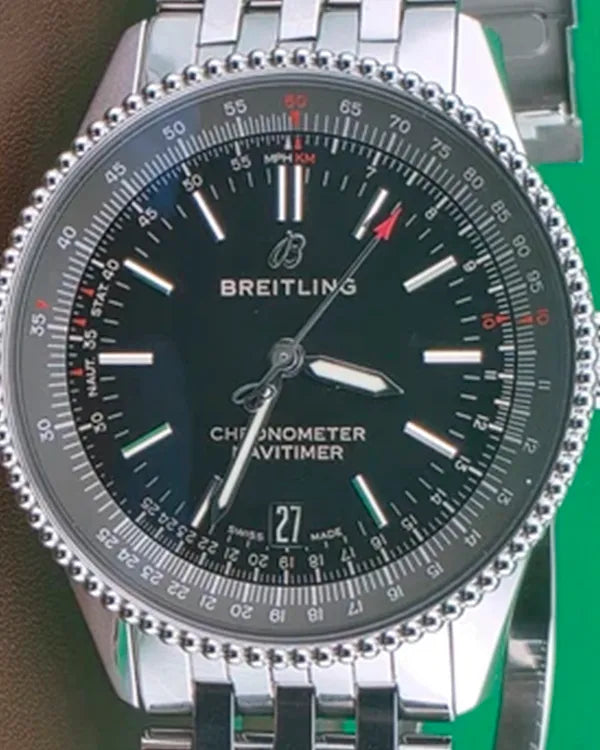 2019 Breitling Navitimer 38MM Black Dial Steel Bracelet (A17325241B1A1)