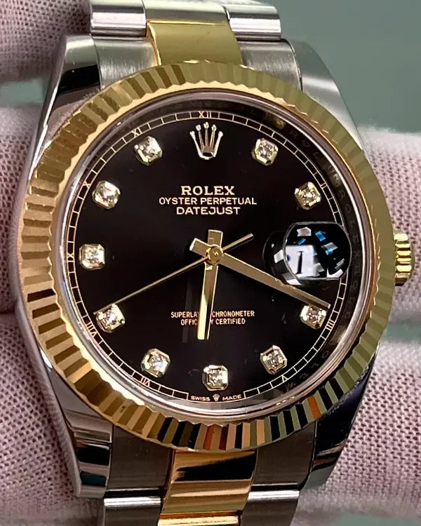 2024 Rolex Datejust 41MM Black Dial Two-Tone Oyster Bracelet (126333)